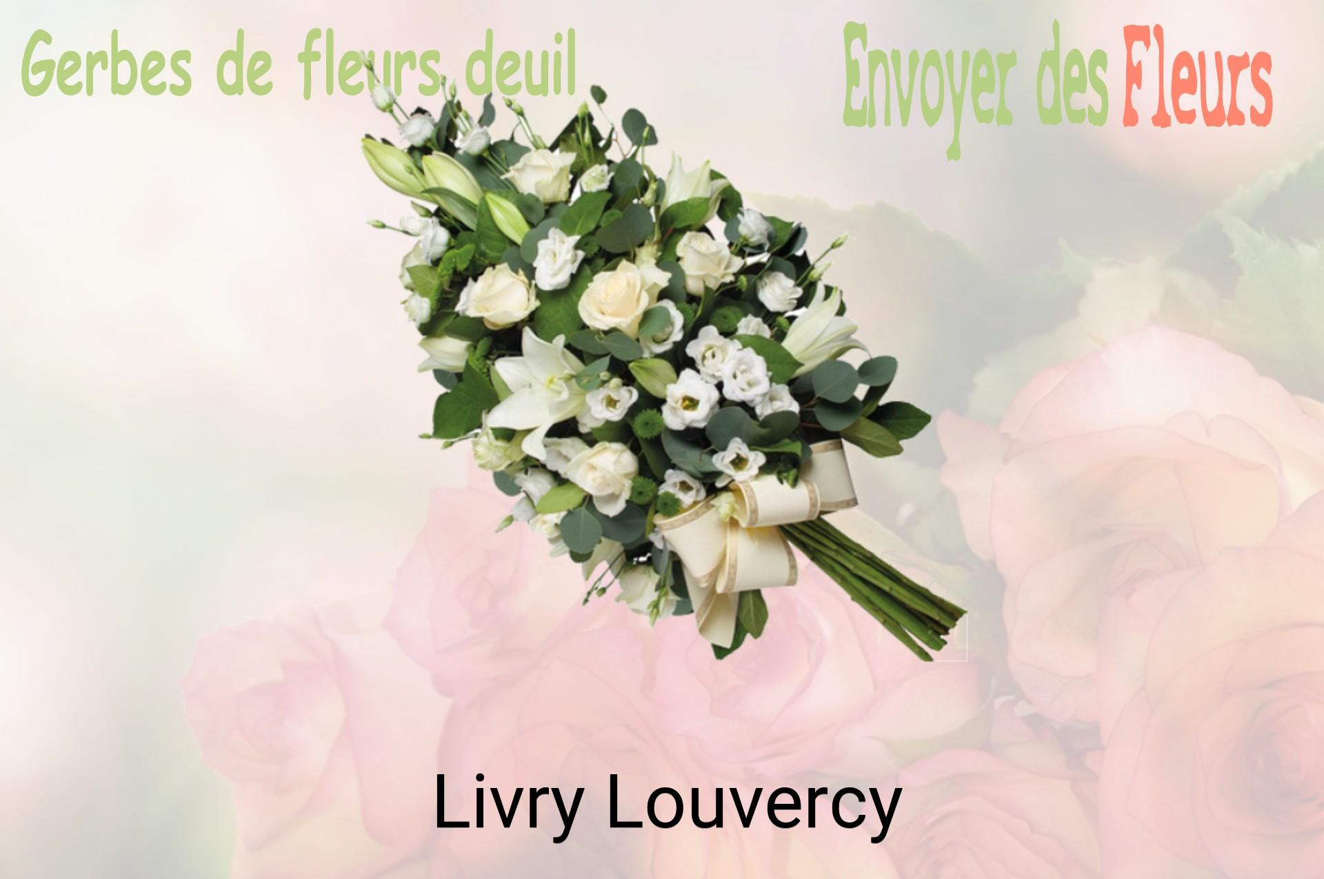 Gerbe de fleurs de deuil livrée à Livry-Louvercy